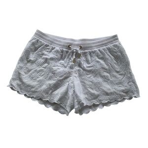 Lilly Pulitzer Bay Breeze Pineapple Short Sz M White Resort Comfort Chic Summer